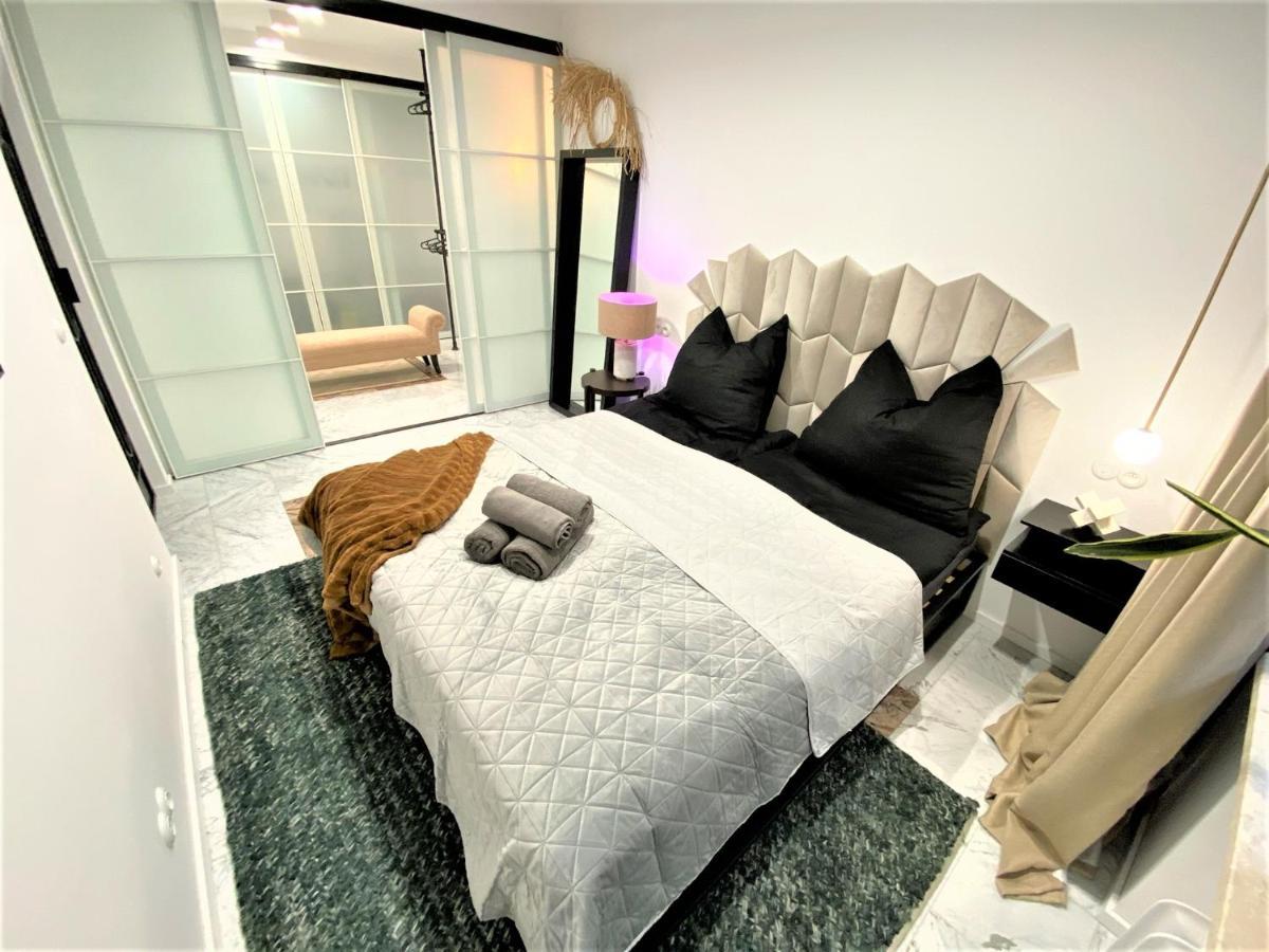 Design+LUXUS Apartment im Zentrum! +Netflix Warschau Exterior foto